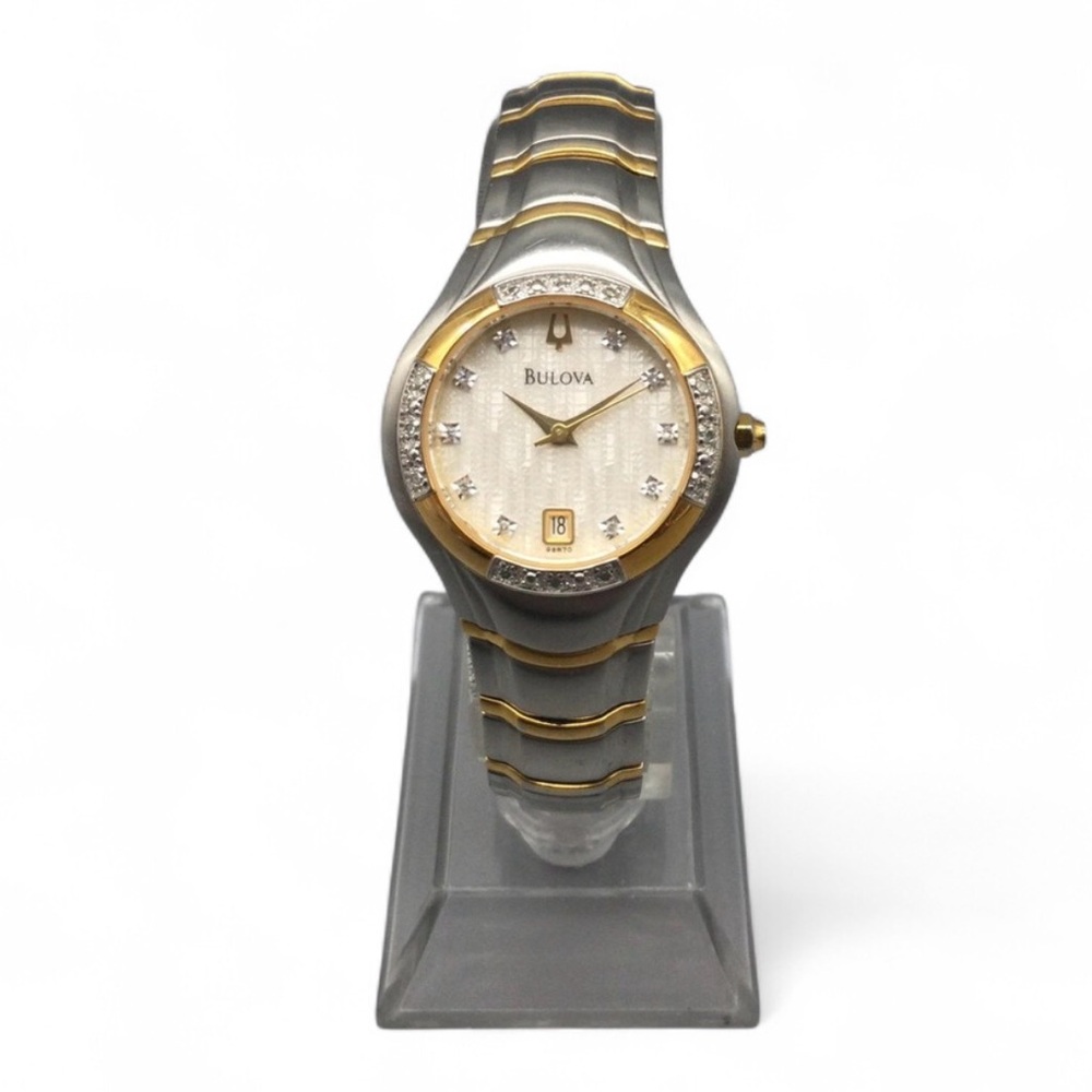 Bulova 98R70 Women's Diamond Gallery Two-Tone Dress Watch